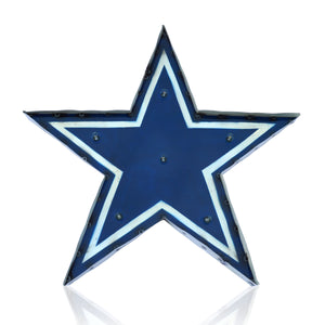 Dallas Cowboys Recycled Metal Logo Light