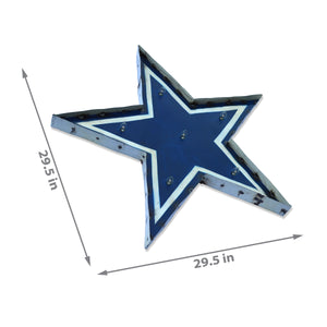 Dallas Cowboys Recycled Metal Logo Light