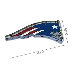 New England Patriots Recycled Metal Logo Light