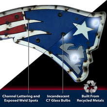 New England Patriots Recycled Metal Logo Light