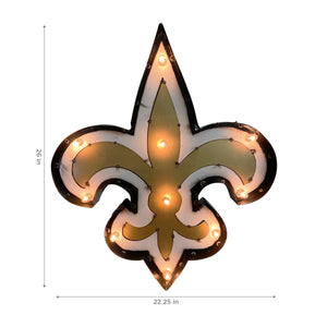 New Orleans Saints Recycled Metal Logo Light