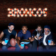 Denver Broncos Lighted Recycled Metal Sign