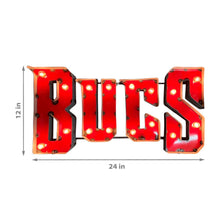 Tampa Bay Buccaneers Lighted Recycled Metal Sign