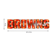 Cleveland Browns Lighted Recycled Metal Sign