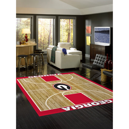 Georgia Bulldogs Courtside Rug - 8'X11'
