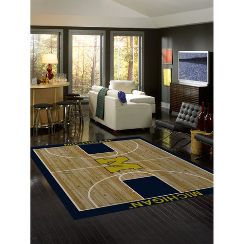Michigan Wolverines Courtside Rug - 8'X11'
