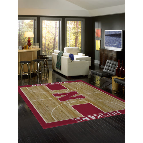Nebraska Cornhuskers Courtside Rug - 8'X11'