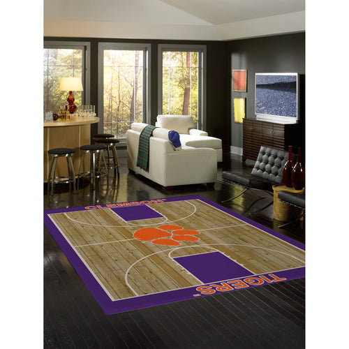 Clemson Tigers Courtside Rug - 8'X11'