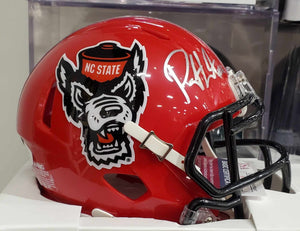 Payton Wilson North Carolina State Wolfpack Signed Red Mini Helmet