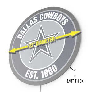 Dallas Cowboys Establish Date LED Lighted Sign