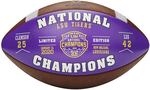 LSU Tigers Authentic Wilson College Football Playoff 2019 National Champions Leather Commemorative Football
