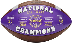 LSU Tigers Authentic Wilson College Football Playoff 2019 National Champions Leather Commemorative Football