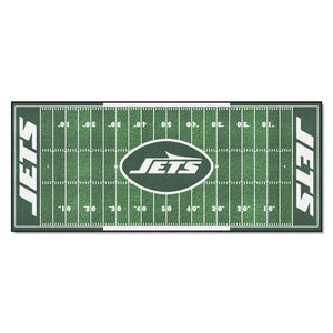 New York Jets Football Field Runner - 30"x72"