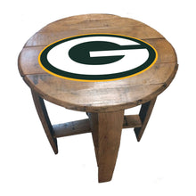 Green Bay Packers Oak Barrel Table