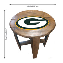 Green Bay Packers Oak Barrel Table