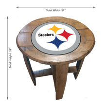 Pittsburgh Steelers Oak Barrel Table