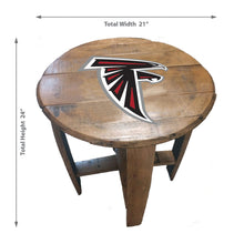 Atlanta Falcons Oak Barrel Table