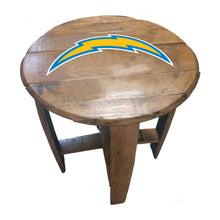 Los Angeles Chargers Oak Barrel Table