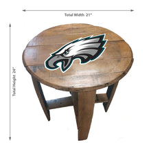 Philadelphia Eagles Oak Barrel Table