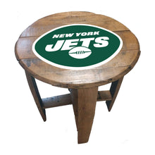 New York Jets Oak Barrel Table