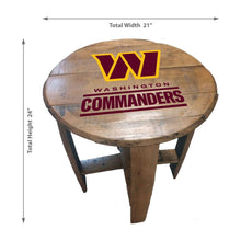 Washington Commanders Oak Barrel Table