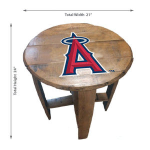 Los Angeles Angels Oak Barrel Table