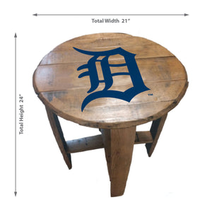 Detroit Tigers Oak Barrel Table