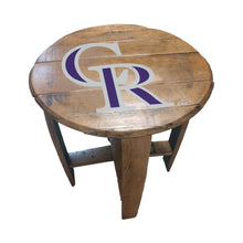 Colorado Rockies Oak Barrel Table