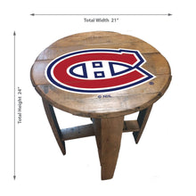 Montreal Canadiens Oak Barrel Table