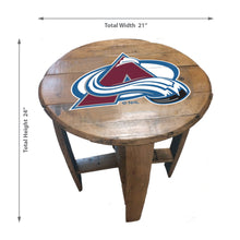 Colorado Avalanche Oak Barrel Table