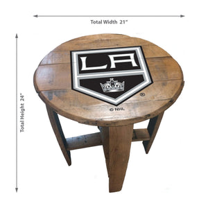 Los Angeles Kings Oak Barrel Table