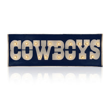 Dallas Cowboys Lighted Recycled Metal Sign