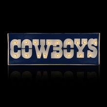 Dallas Cowboys Lighted Recycled Metal Sign