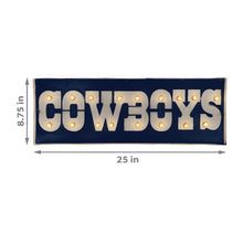 Dallas Cowboys Lighted Recycled Metal Sign