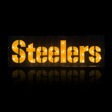 Pittsburgh Steelers Lighted Recyceld Metal Sign