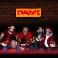 Kansas City Chiefs Lighted Recycled Metal Sign