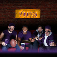 Minnesota Vikings Lighted Recycled Metal Sign