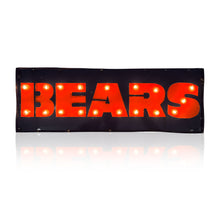 Chicago Bears Lighted Recycled Metal Sign