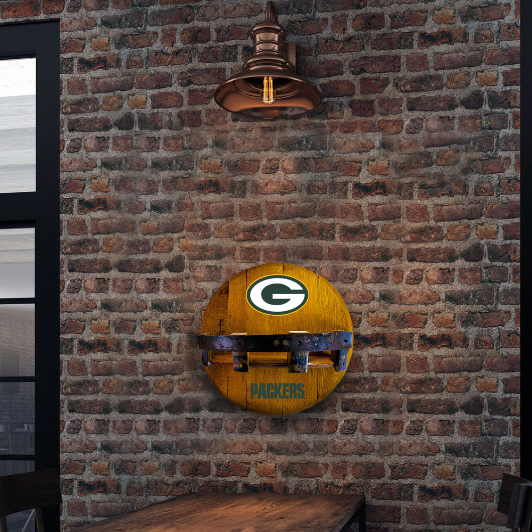 Green Bay Packers Oak Bar Shelf