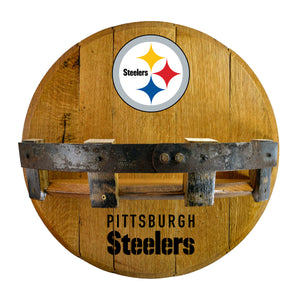 Pittsburgh Steelers Oak Bar Shelf