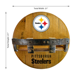 Pittsburgh Steelers Oak Bar Shelf