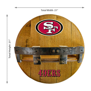 San Francisco 49ers Oak Bar Shelf