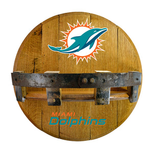 Miami Dolphins Oak Bar Shelf