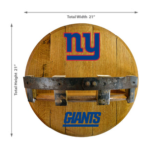 New York Giants Oak Bar Shelf