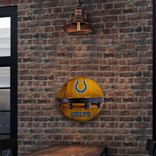 Indianapolis Colts Oak Bar Shelf