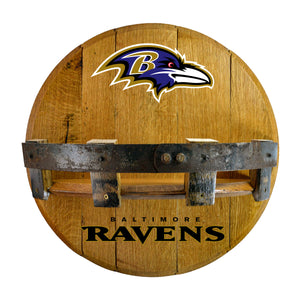 Baltimore Ravens Oak Bar Shelf