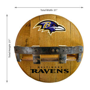 Baltimore Ravens Oak Bar Shelf