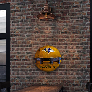 Baltimore Ravens Oak Bar Shelf