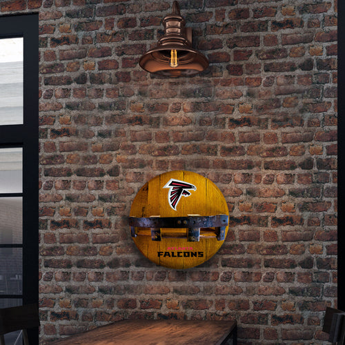 Atlanta Falcons Oak Bar Shelf