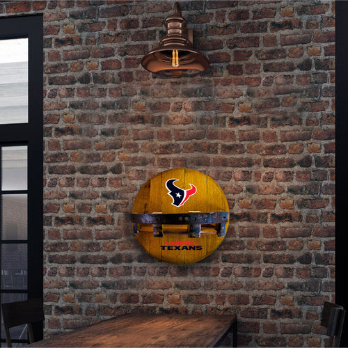 Houston Texans Oak Bar Shelf